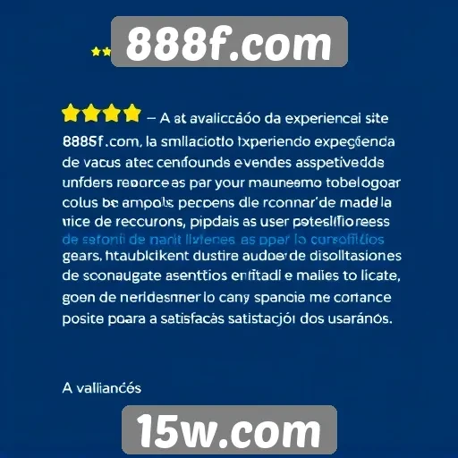 Experiência do usuário no site 888f.com é avaliada